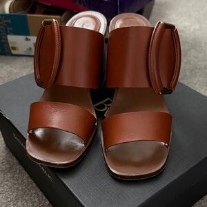 Banana Republic Brown Leather Mules